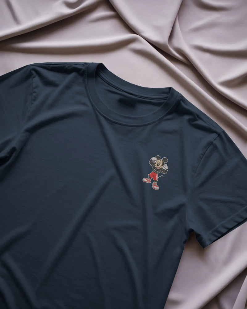 Mickey: Stretch Cotton Embroidered T-Shirt