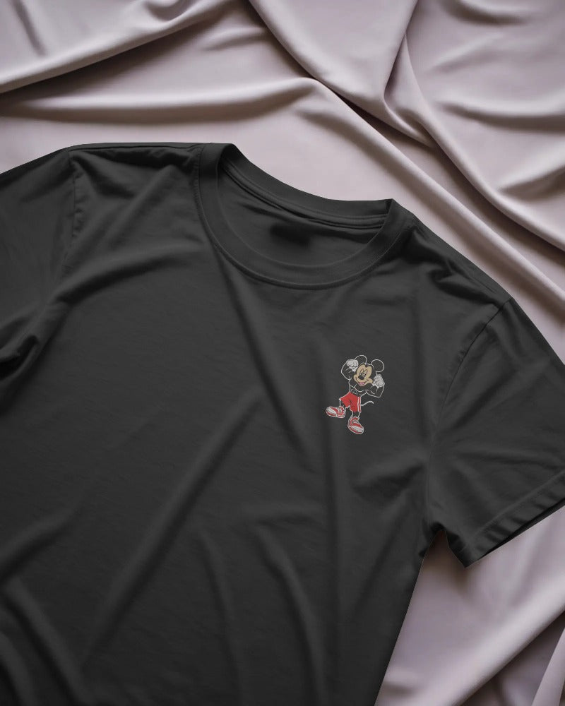 Mickey: Stretch Cotton Embroidered T-Shirt