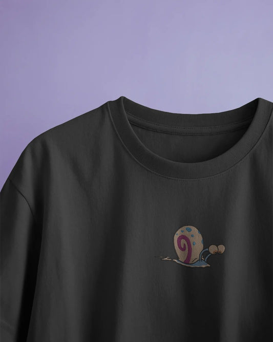 Lazy Snail: Supima Cotton Embroidered T-Shirt