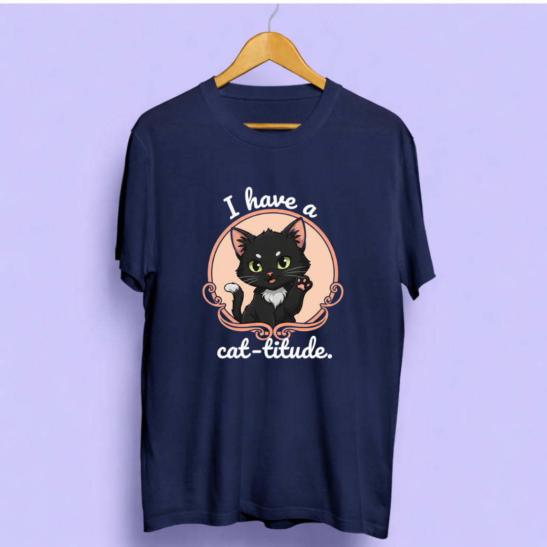 Cat-titude – Unisex Cat Lover T-Shirt