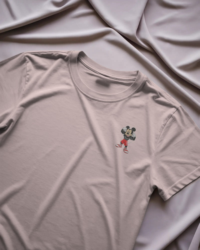 Mickey: Stretch Cotton Embroidered T-Shirt