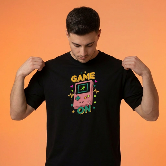 Game On Oversized T-Shirt | 90s Retro Gaming Streetwear