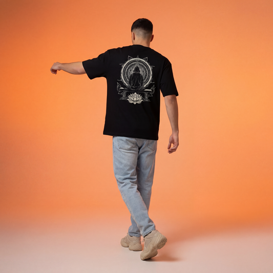 Building The Temple Gym T-Shirt Black Back View