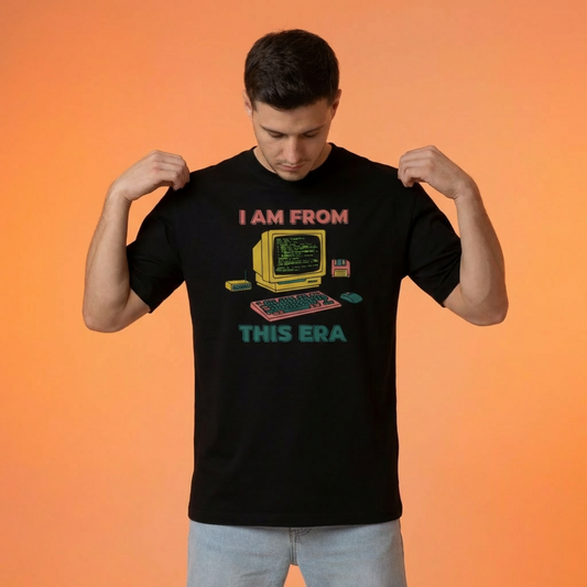 Born in the 90s Oversized T-Shirt | Retro Computer Graphic