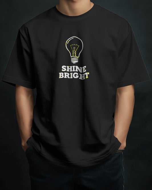 Shine Bright Oversized Drop-shoulders  T-Shirt