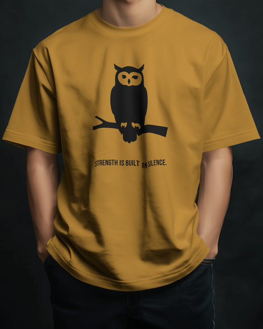 Strength In Silence Oversized  Drop Shoulders T-Shirt