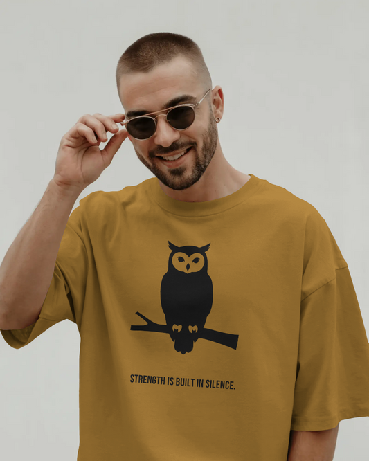 Strength In Silence Oversized  Drop Shoulders T-Shirt