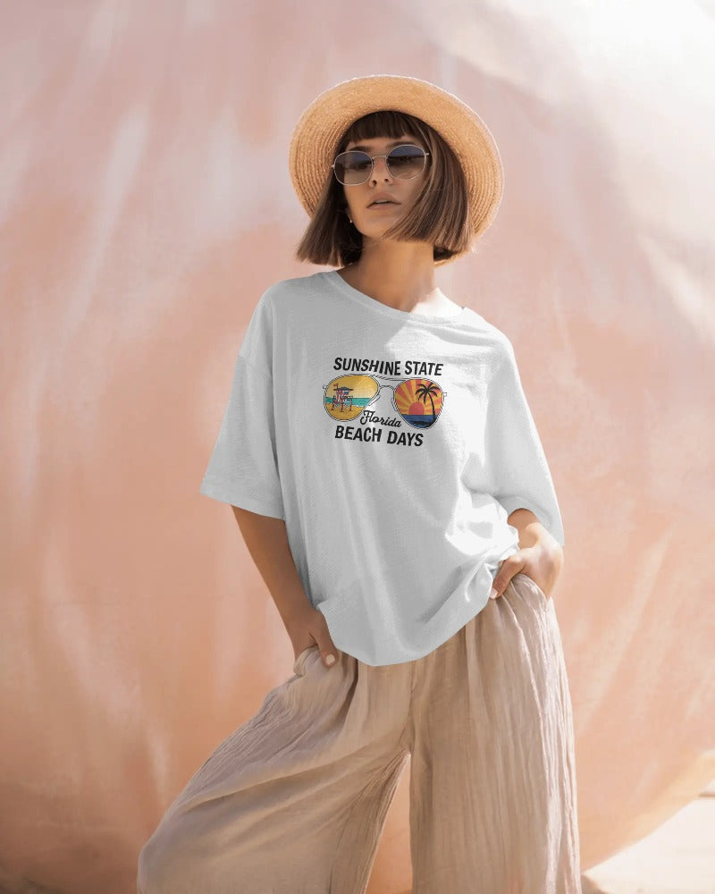 Florida Chillout Women Oversized T-Shirt White